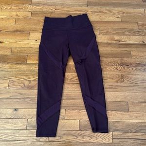 Arie maroon mesh leggings